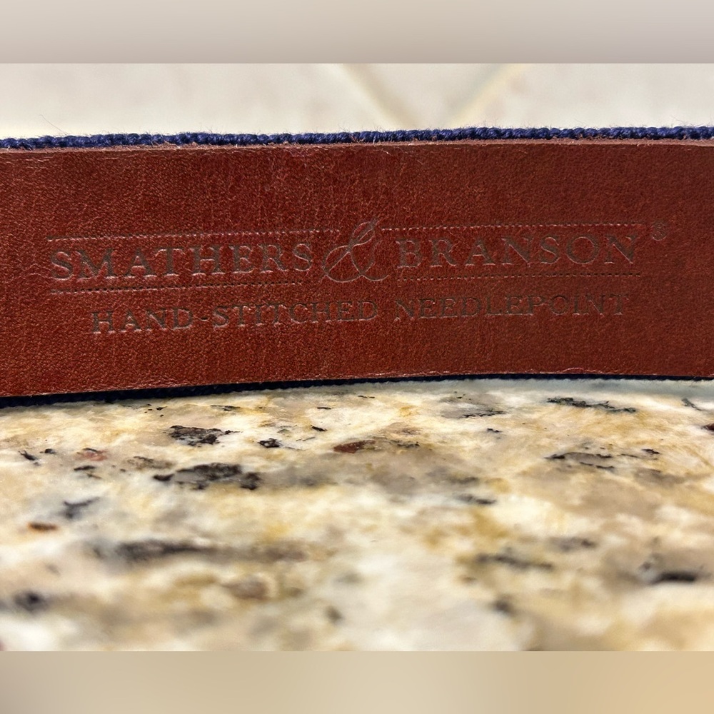 Smathers & Branson Oklahoma Needlepoint Belt - Picture 6 of 11